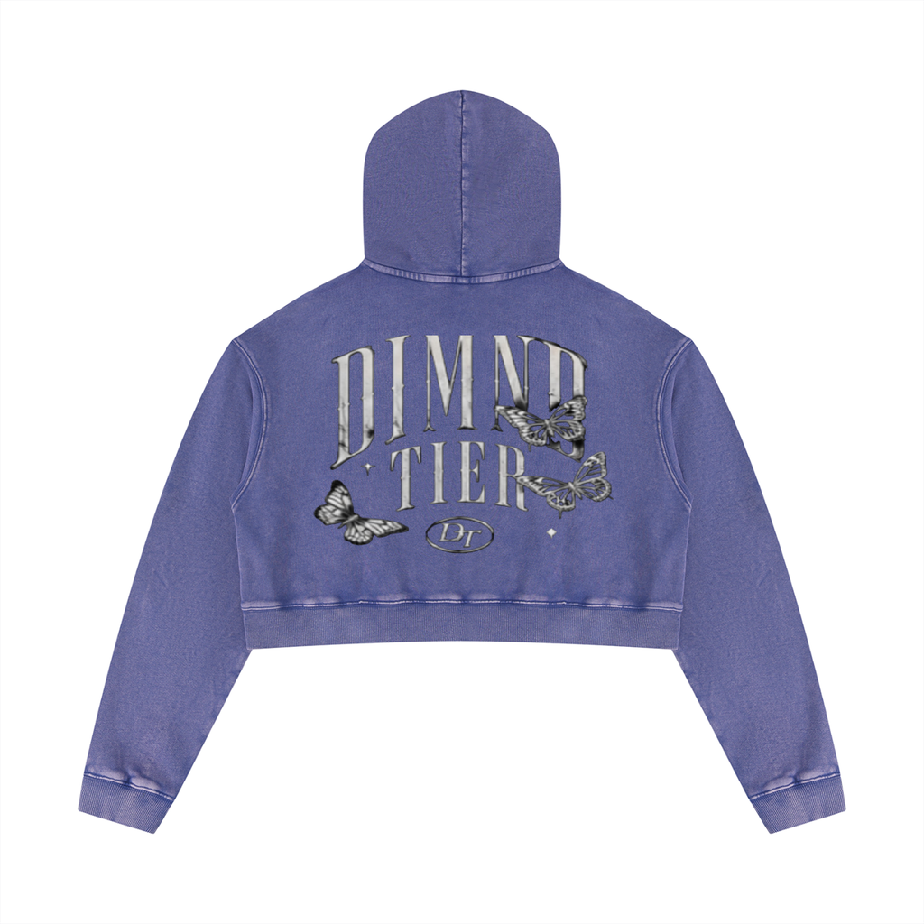 Women’s Mineral Washed Crop Hoodie