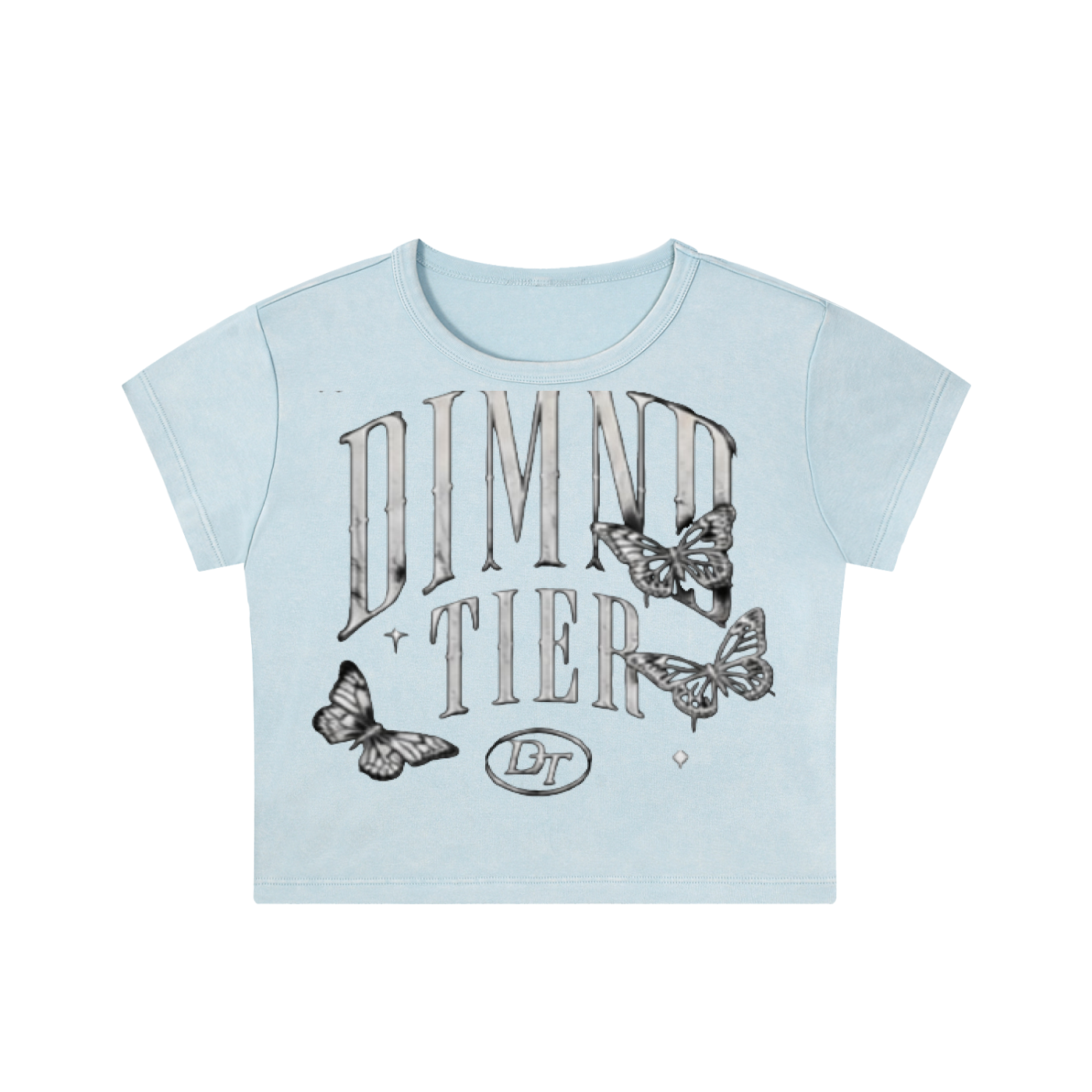 Girls Snow Washed Crop Top