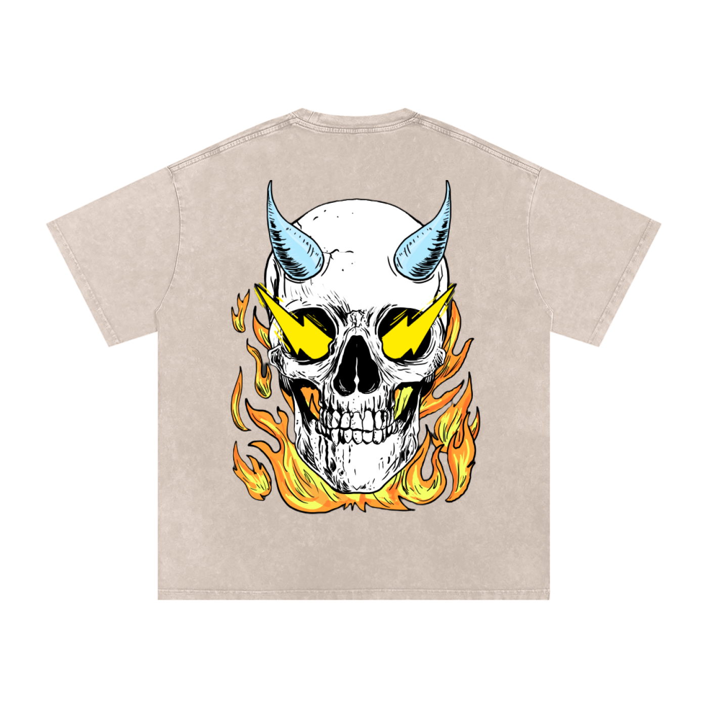 Snow Washed Oversized Cotton T-Shirt