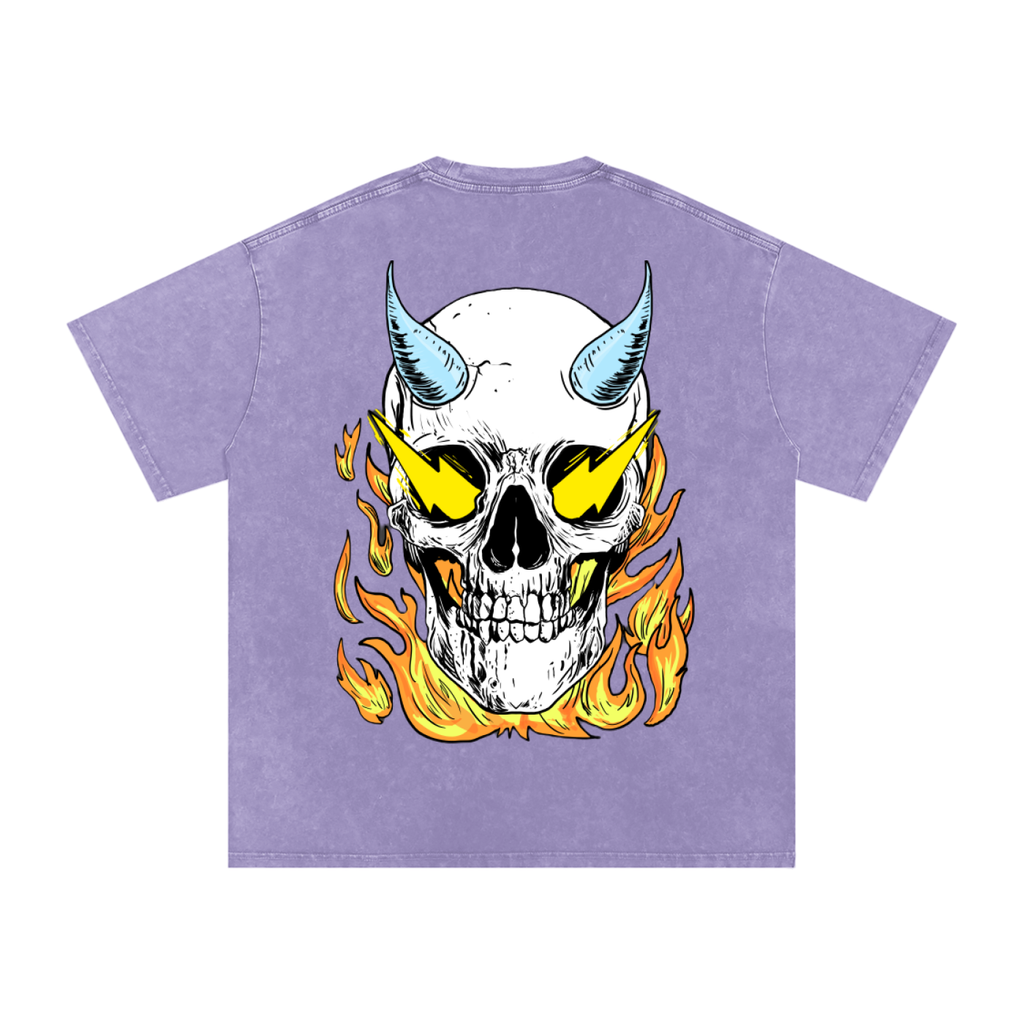 Snow Washed Oversized Cotton T-Shirt