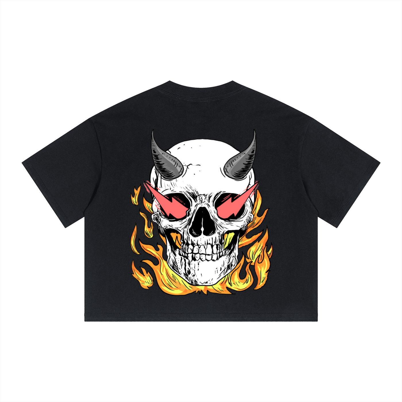 Unisex Boxy Drop Shoulder Crop T-Shirt