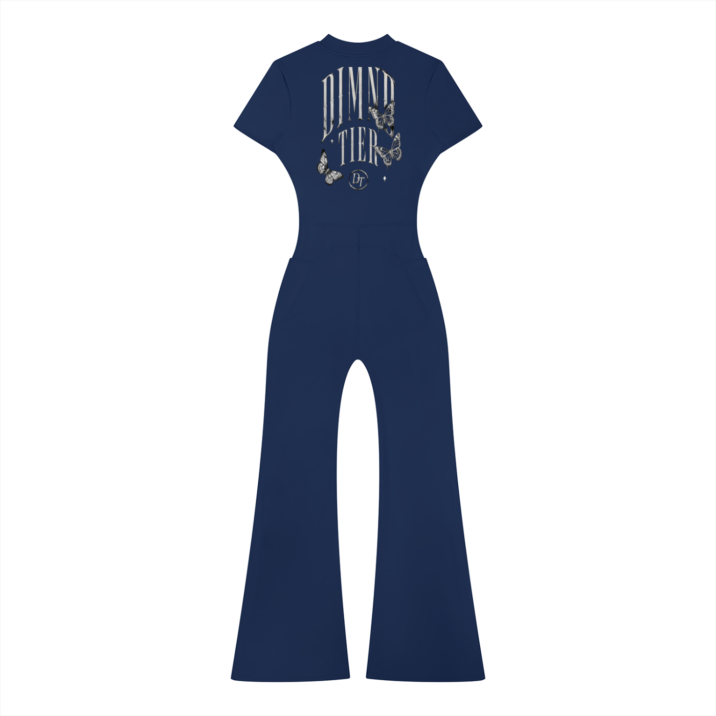 Women’s Tight Flared Leg Quarter-Zip Jumpsuit