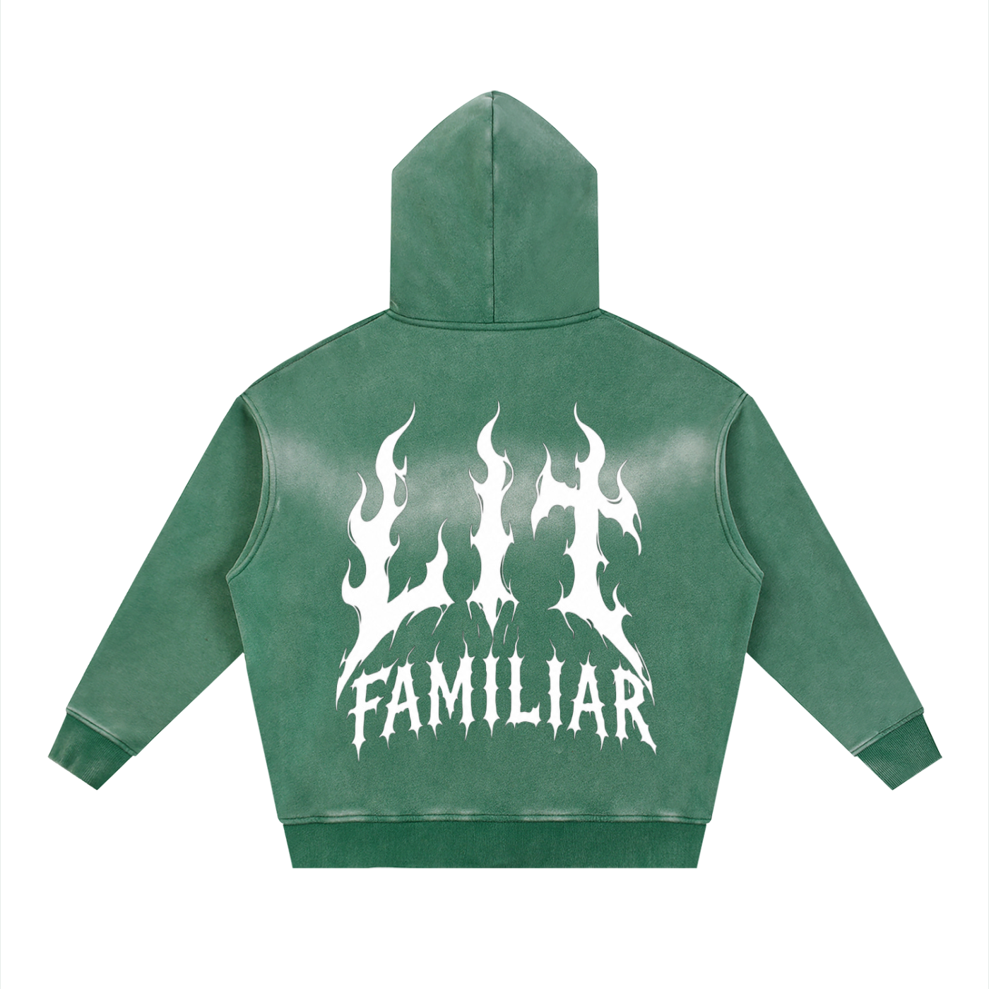 Sunfade Two-way Zipper Boxy Fleece Hoodie