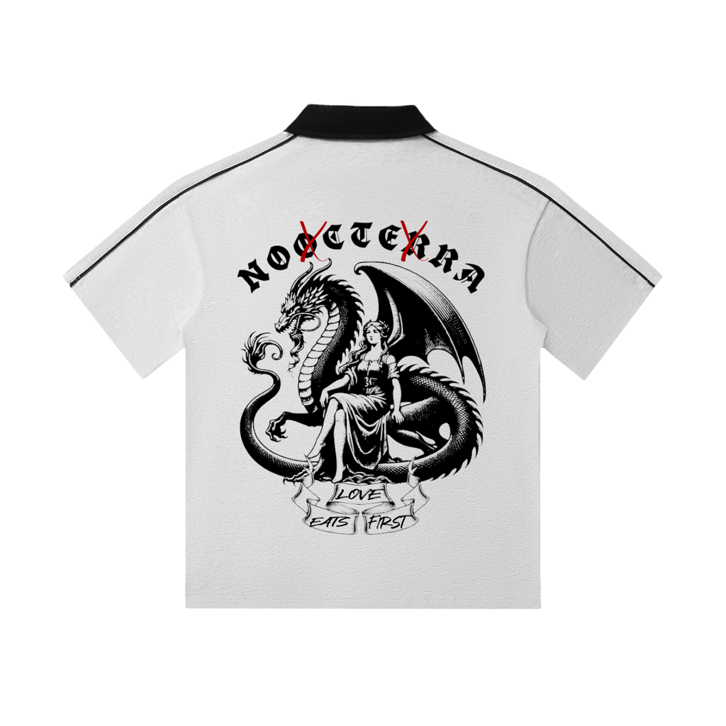 Contrast Collar Short-Sleeve Polo Shirt
