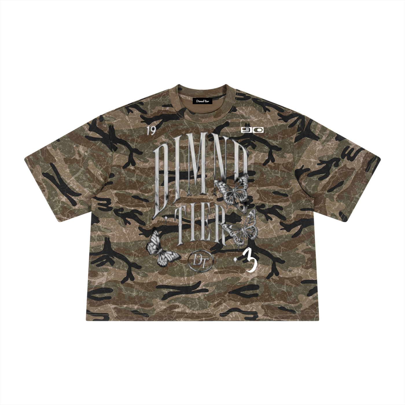 Unisex Boxy Camo Print T-Shirt