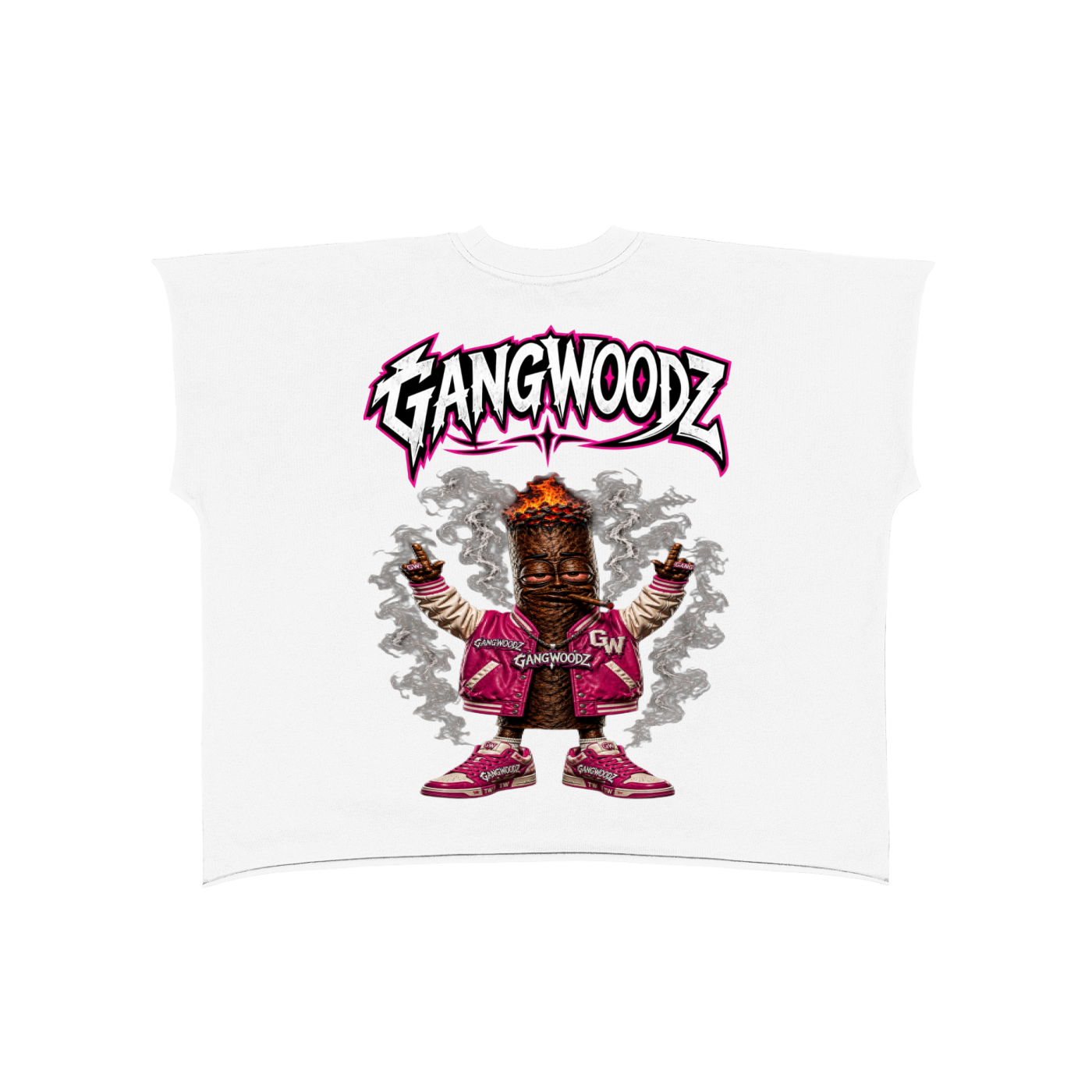 Raw Edge Boxy Non-Shrink T-Shirt