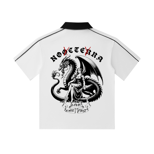 Contrast Collar Short-Sleeve Polo Shirt