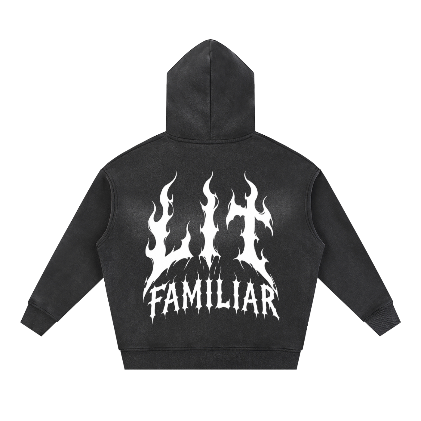 Sunfade Two-way Zipper Boxy Fleece Hoodie