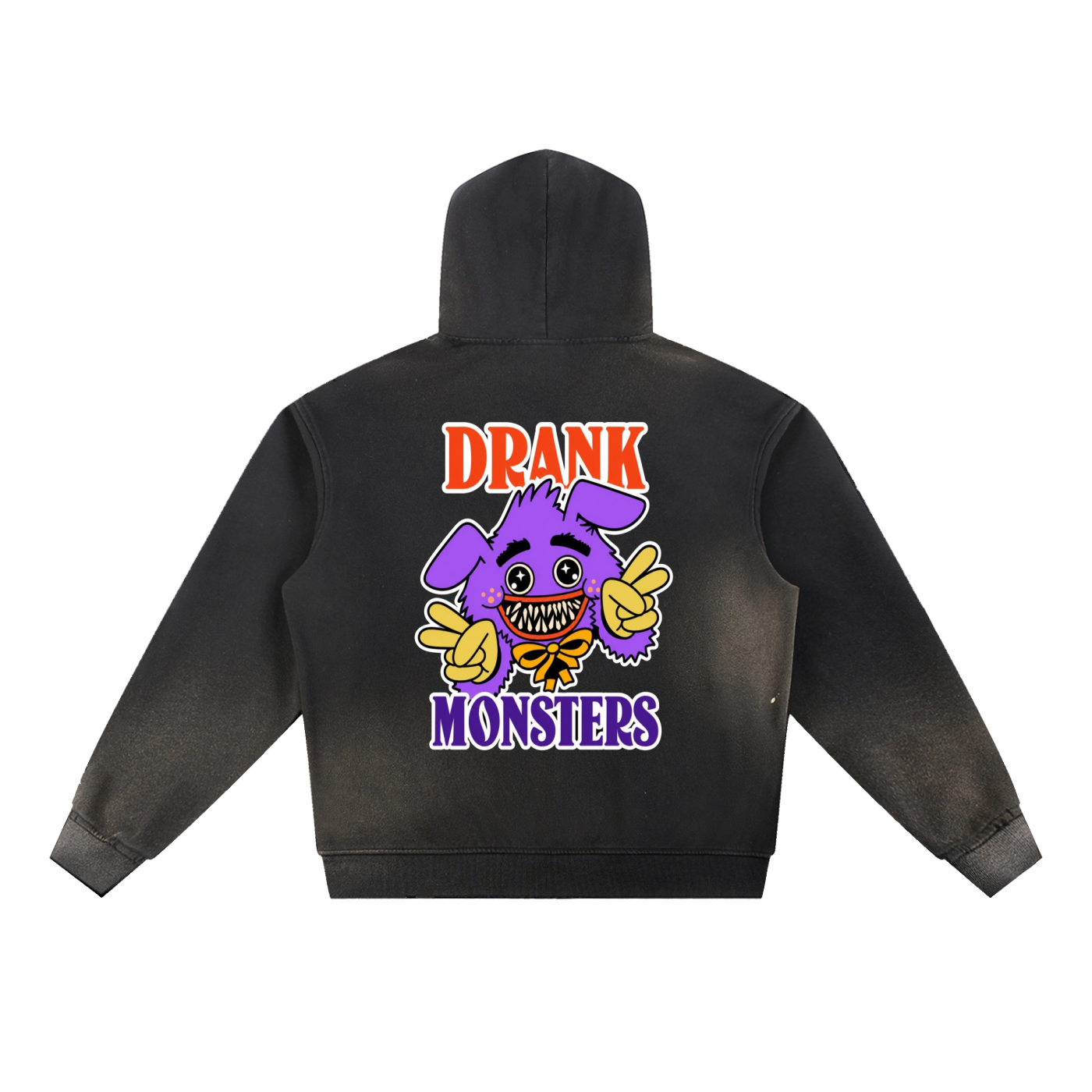 Sun Fade Frayed Fleece Hoodie