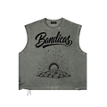Distressed Grommet Eyelet Tank Top