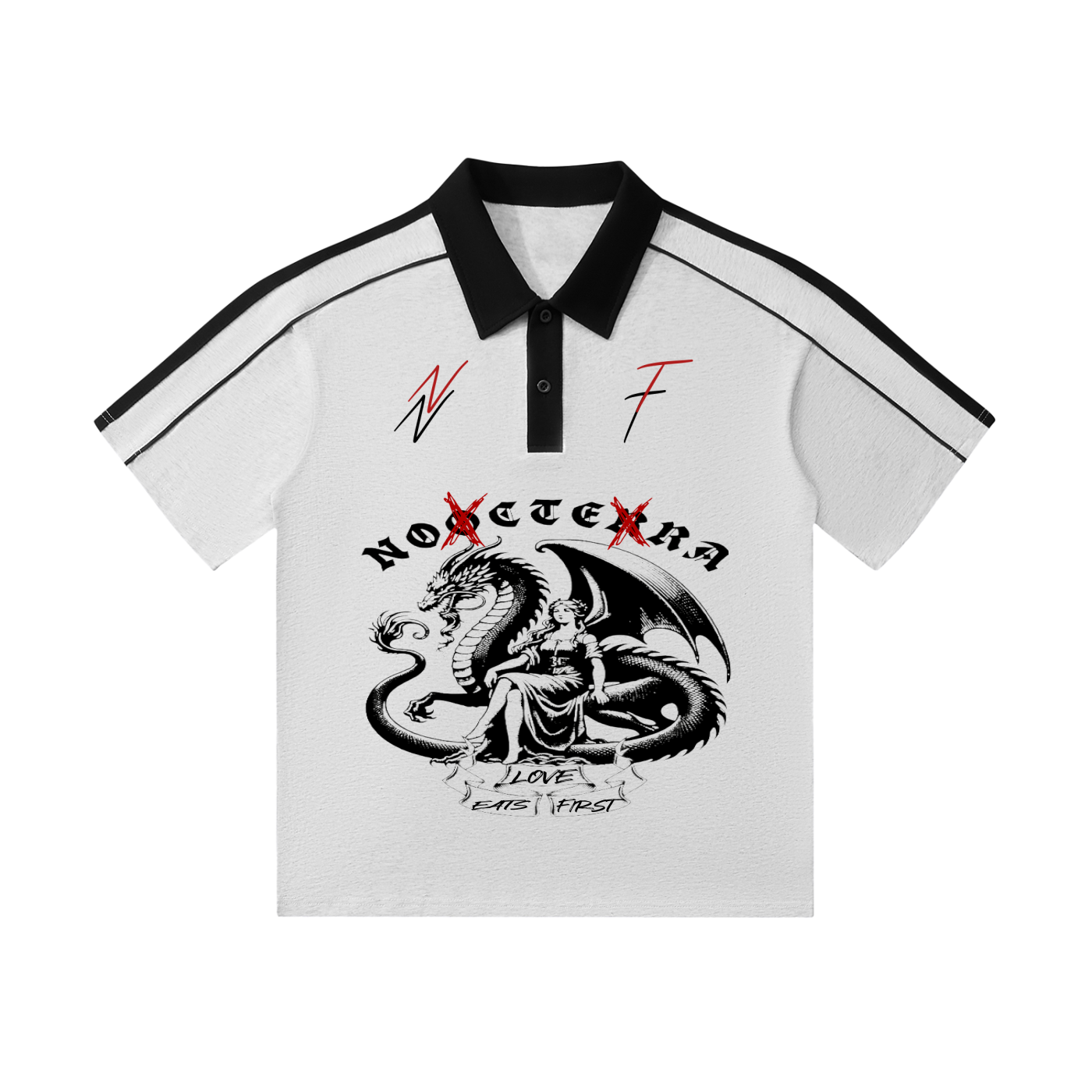Contrast Collar Short-Sleeve Polo Shirt