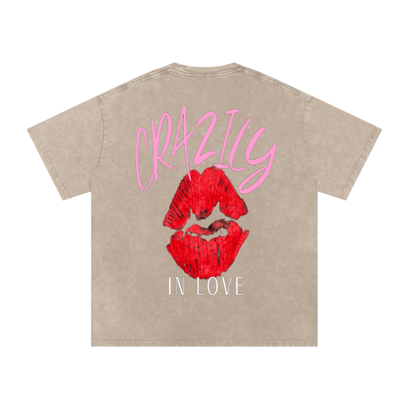 Snow Washed Oversized Cotton T-Shirt