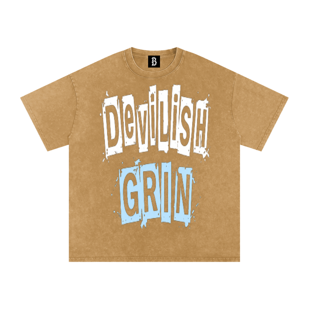 Snow Washed Oversized Cotton T-Shirt