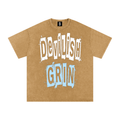 Snow Washed Oversized Cotton T-Shirt