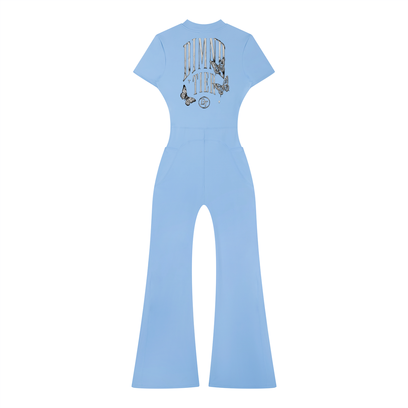 Women’s Tight Flared Leg Quarter-Zip Jumpsuit