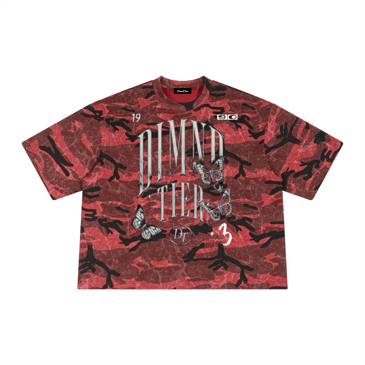 Unisex Boxy Camo Print T-Shirt