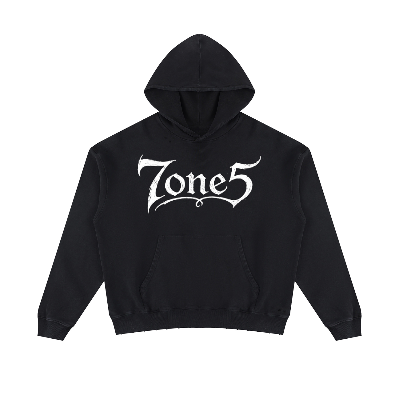 Unisex Mineral Wash Distressed Hoodie