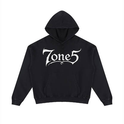 Unisex Mineral Wash Distressed Hoodie