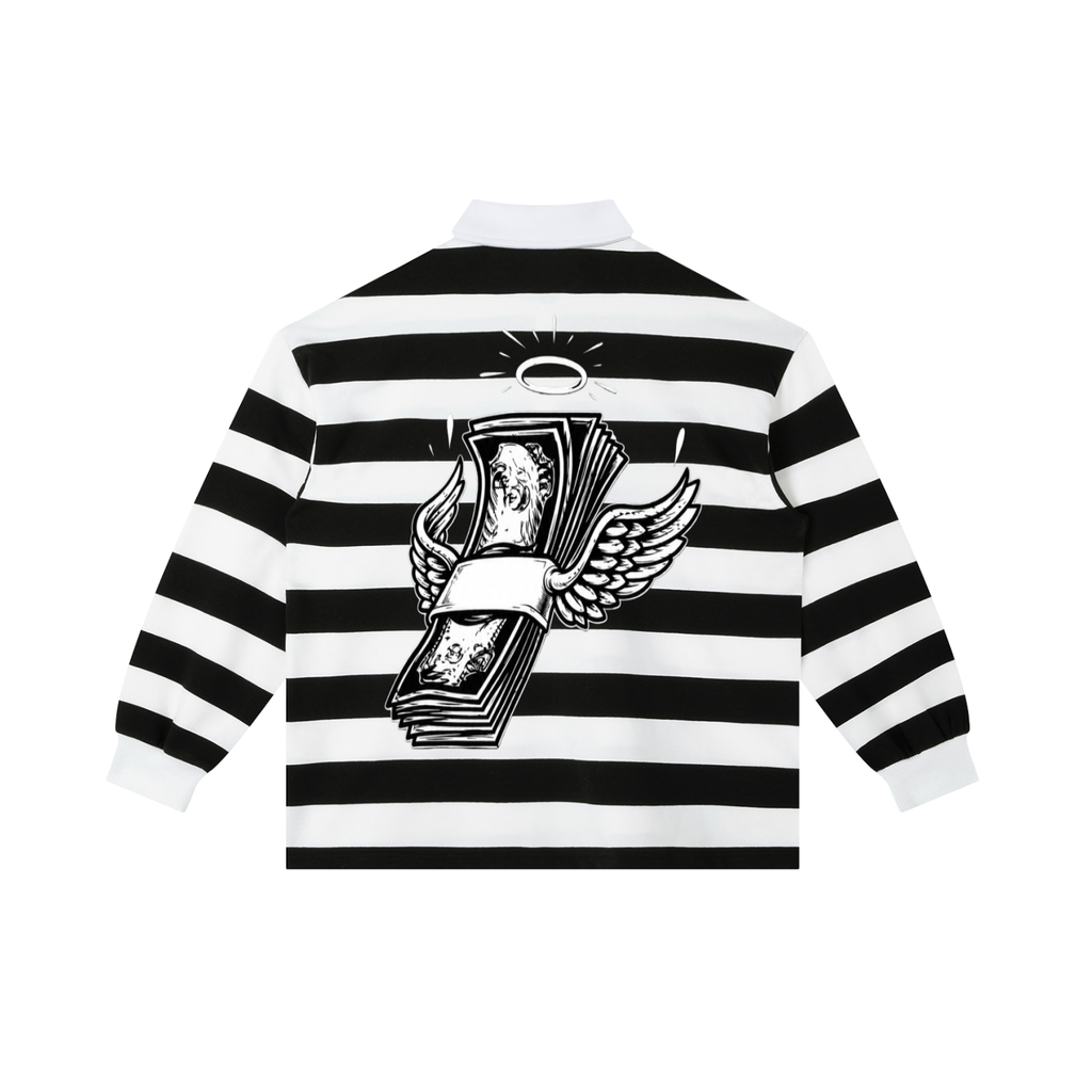 Color Block Stripe Polo Shirt