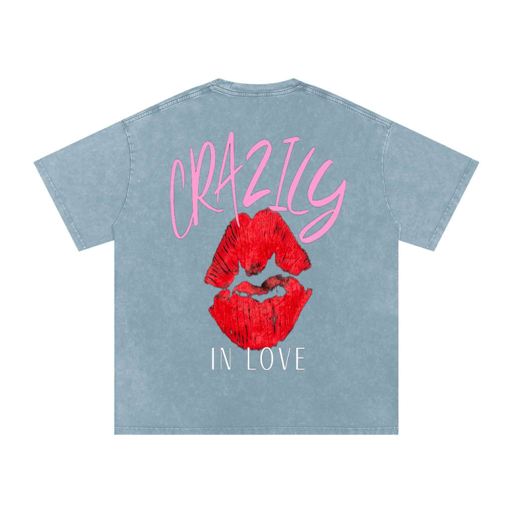 Snow Washed Oversized Cotton T-Shirt