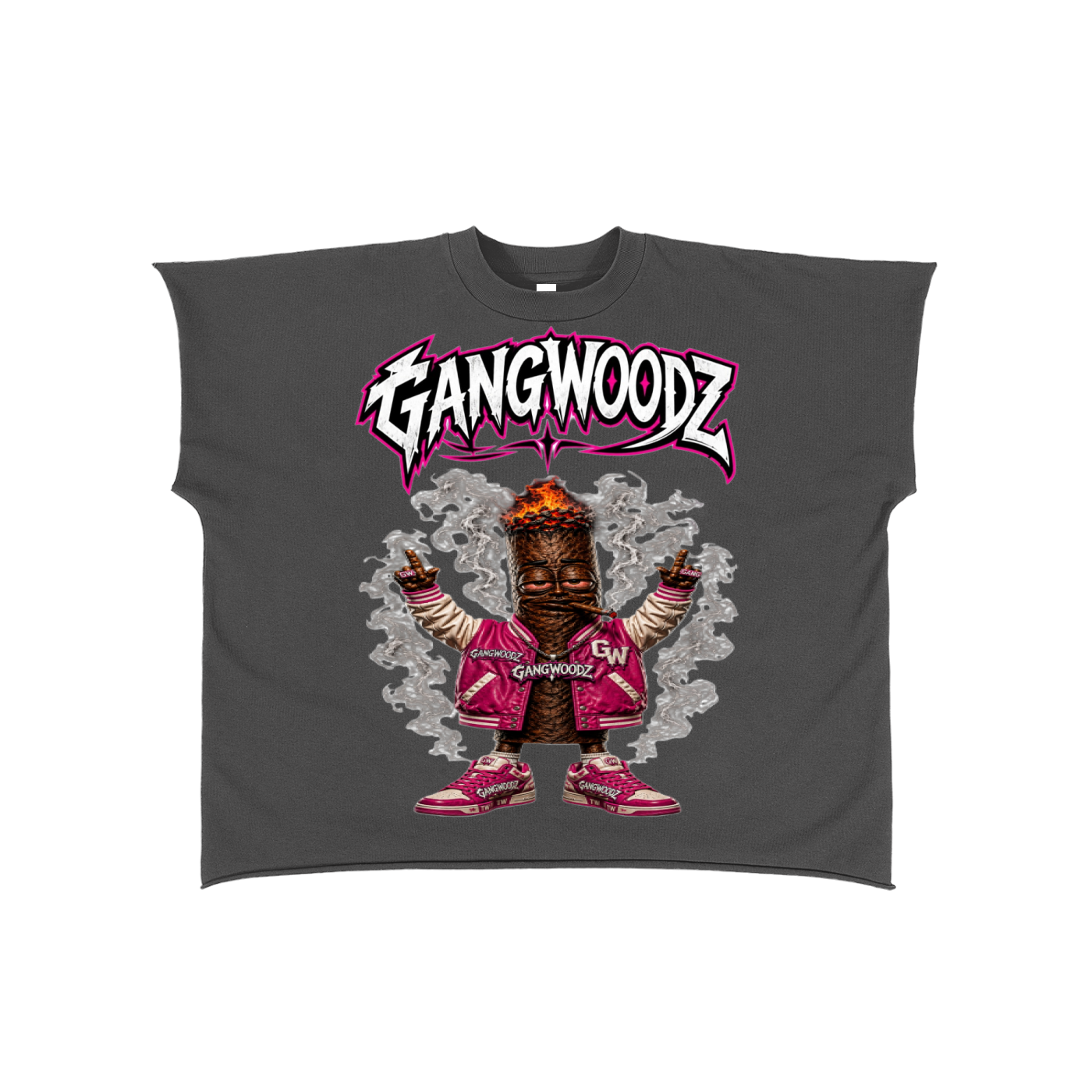 Raw Edge Boxy Non-Shrink T-Shirt