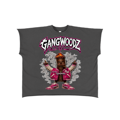 Raw Edge Boxy Non-Shrink T-Shirt