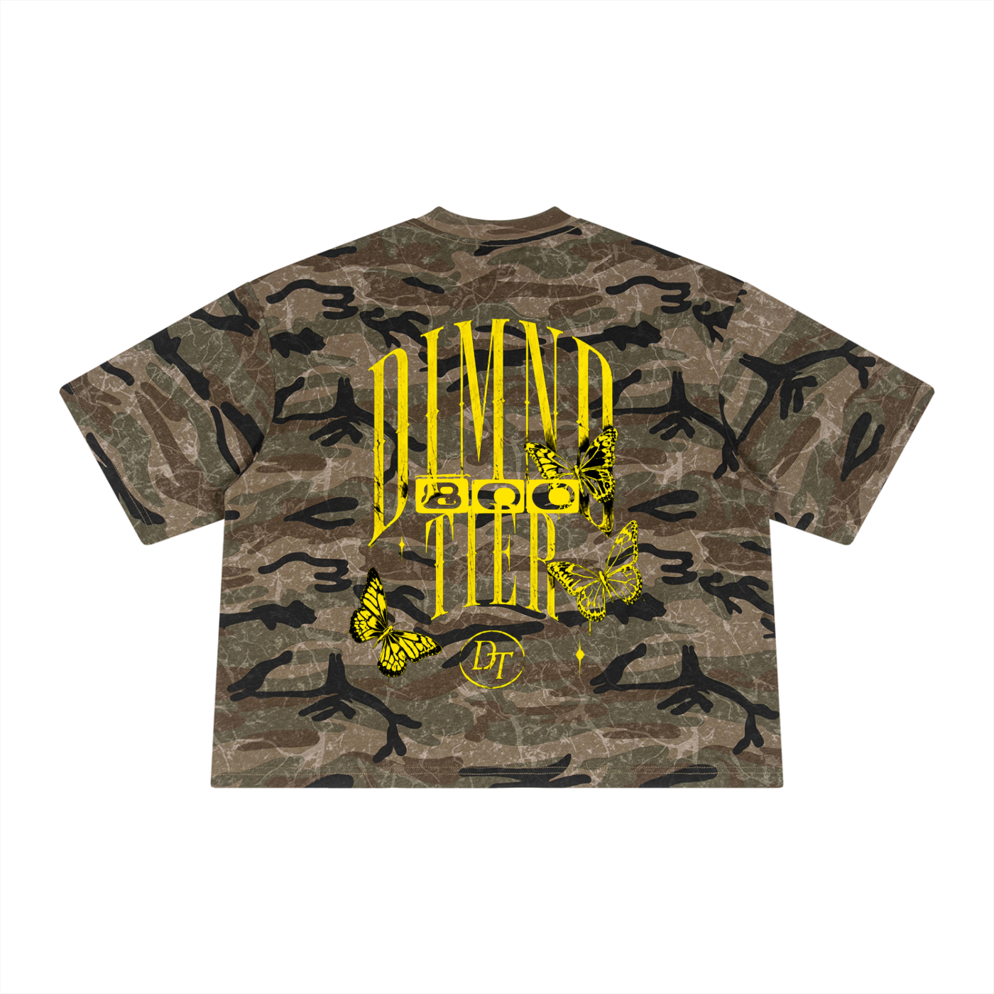 Unisex Boxy Camo Print T-Shirt