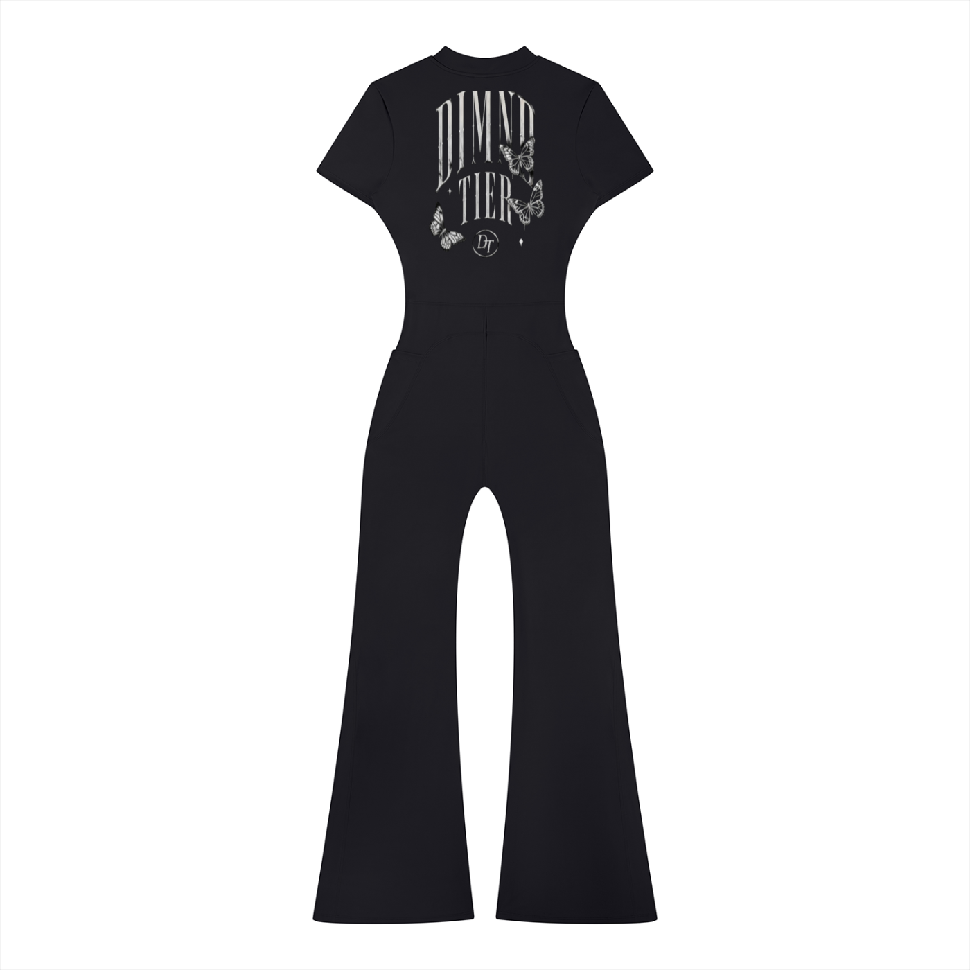 Women’s Tight Flared Leg Quarter-Zip Jumpsuit