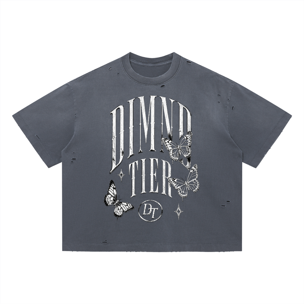 Vintage Washed Distressed Boxy Oversized T-Shirt