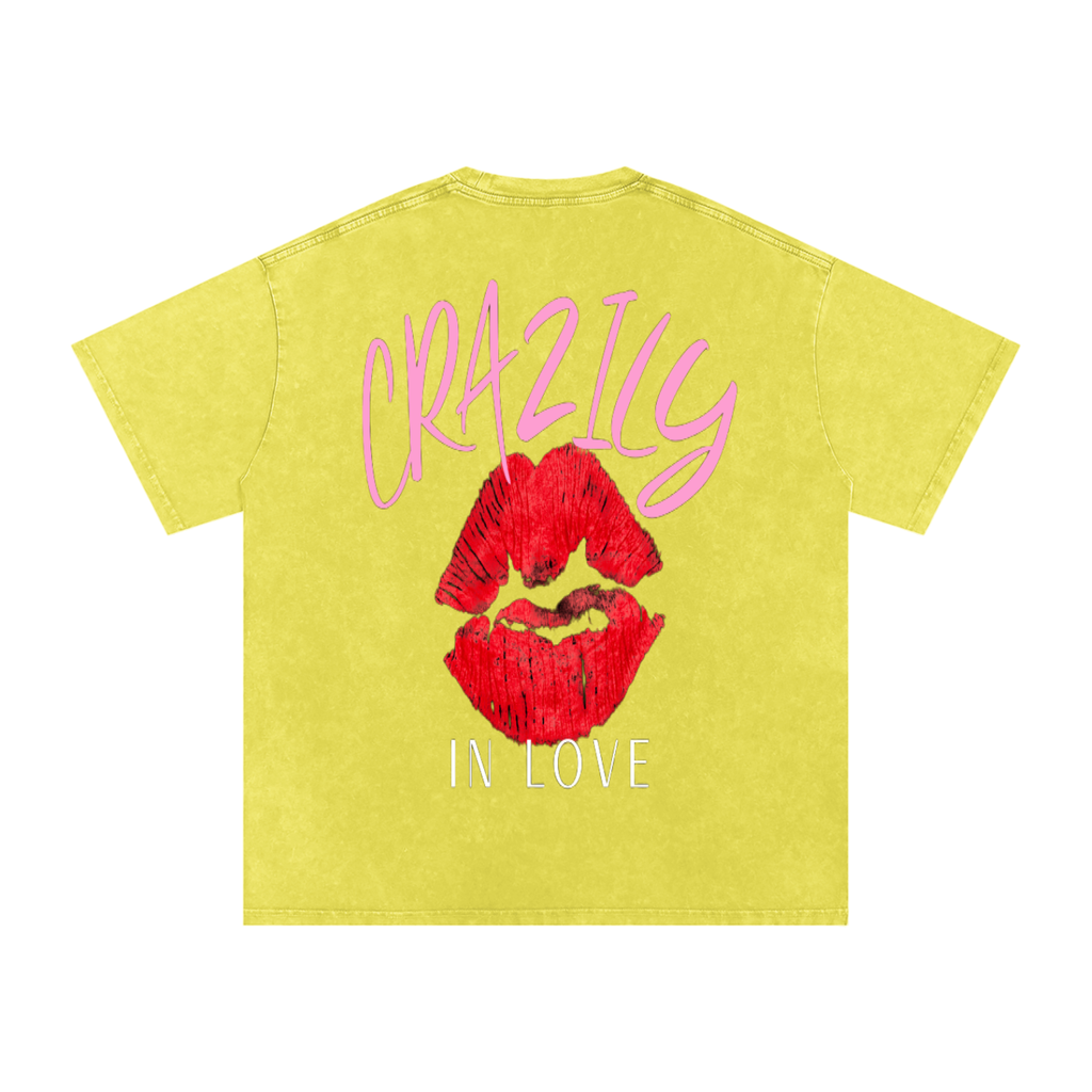 Snow Washed Oversized Cotton T-Shirt