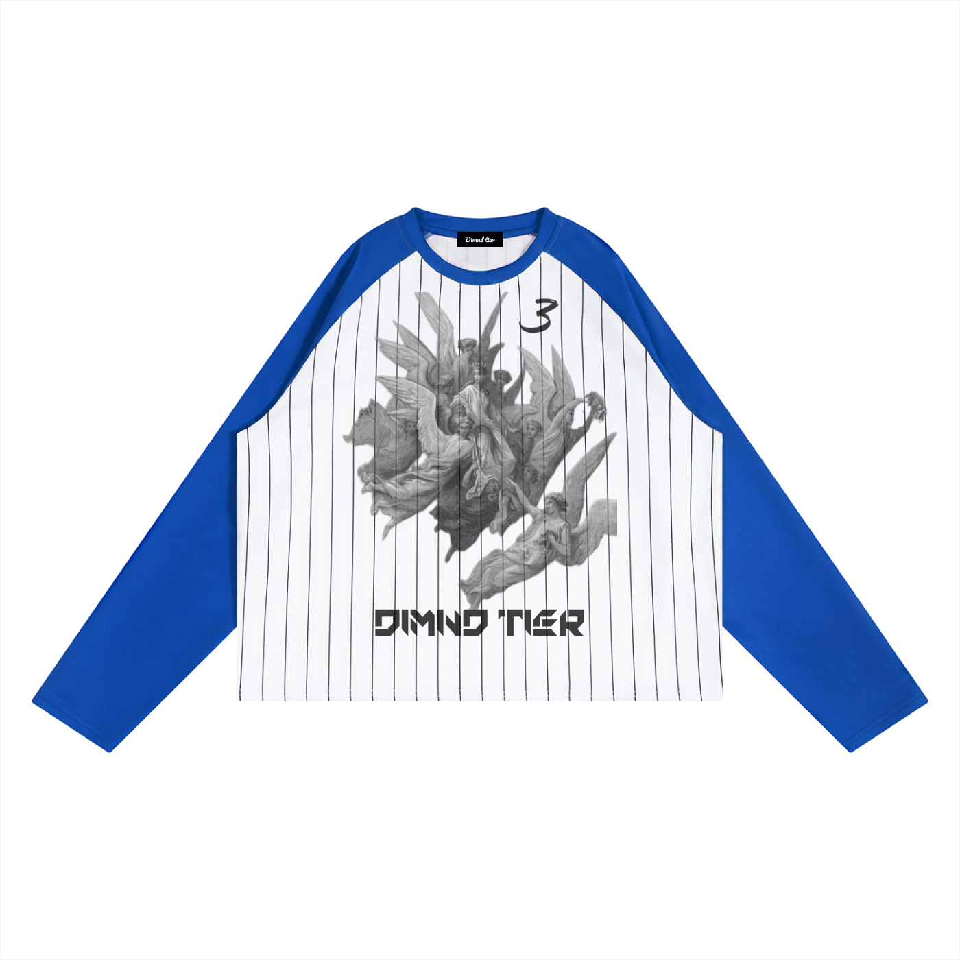 Unisex Striped Raglan Long Sleeve T-Shirt