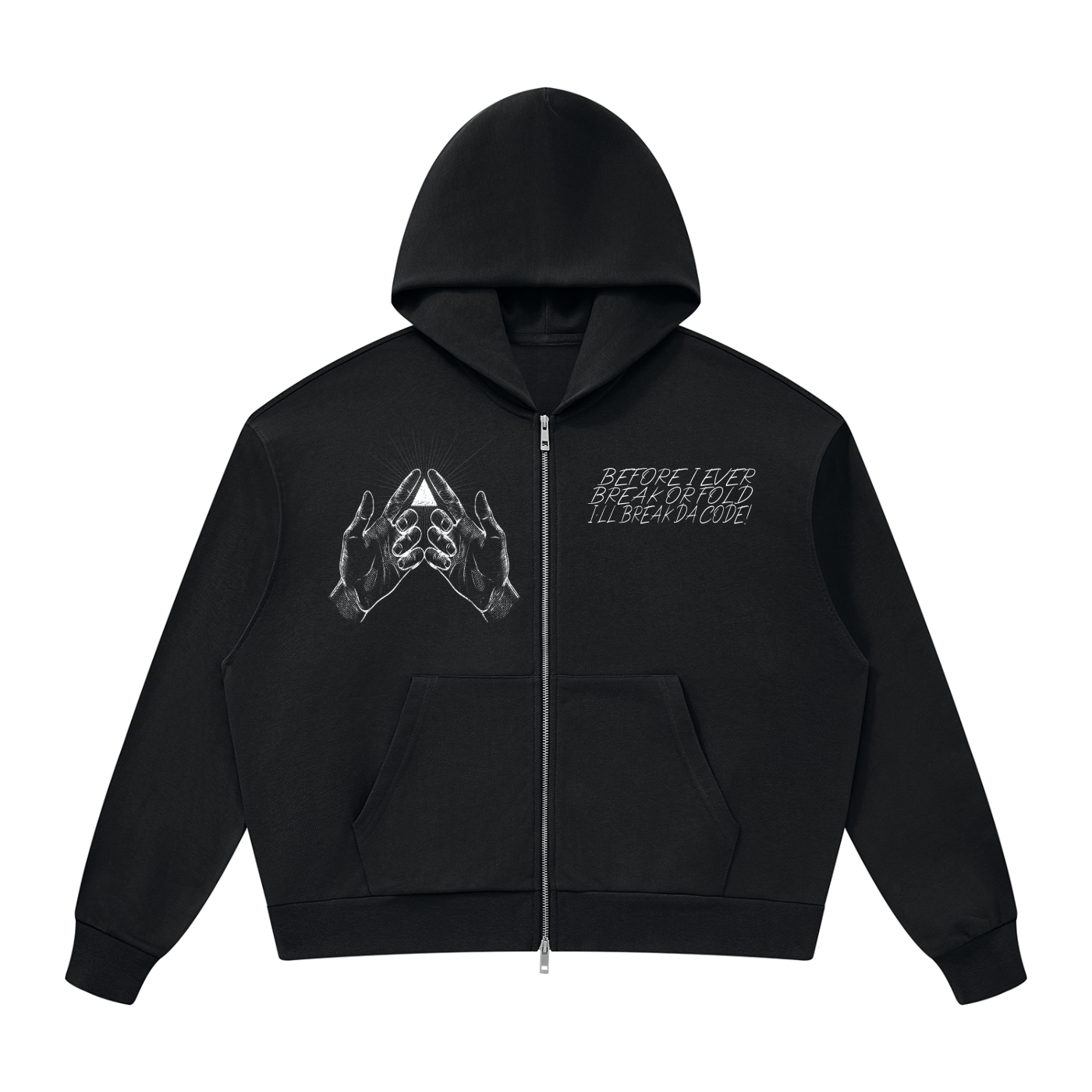 Drop Shoulder Full Zip Hoodie