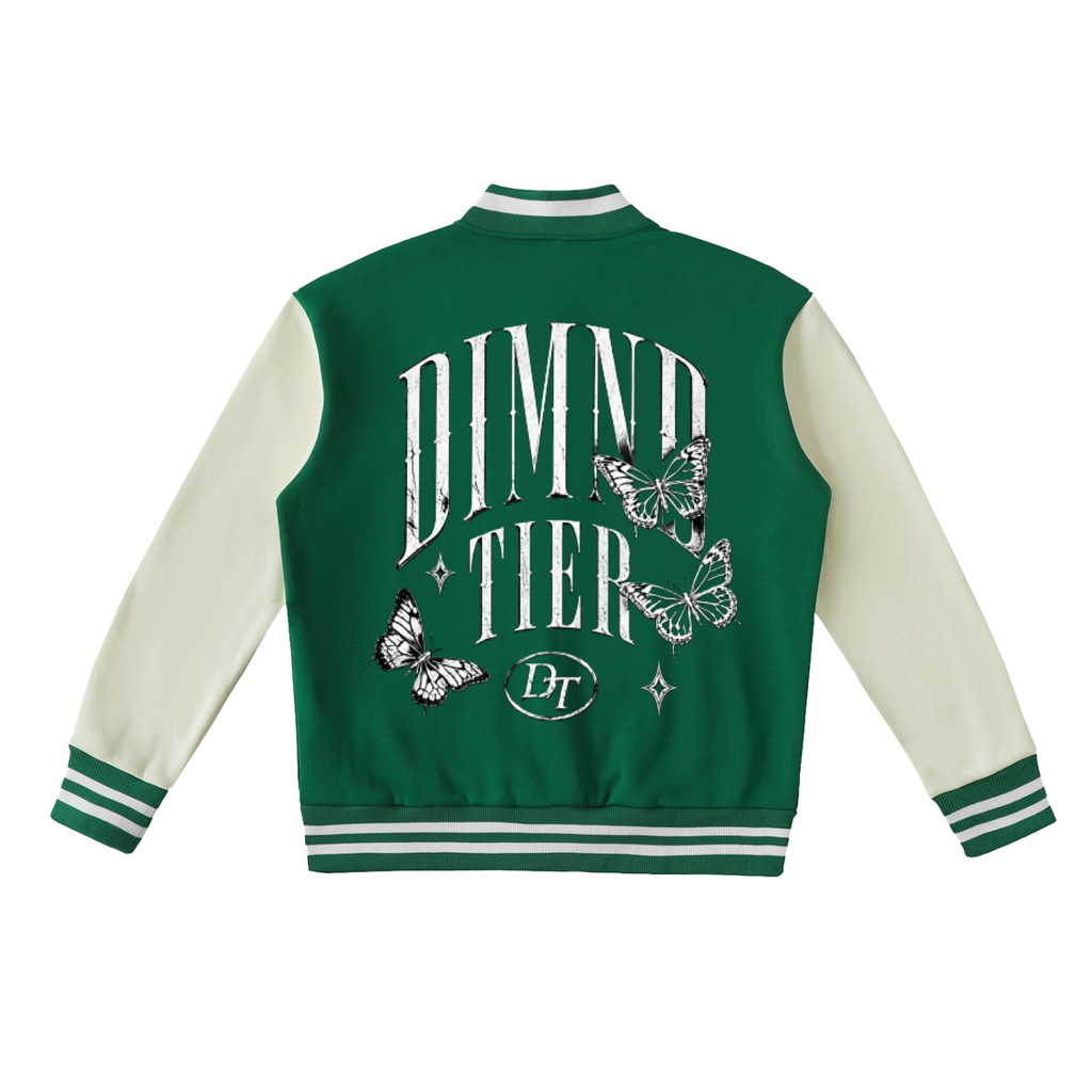 Two-Tone Fleeced Varsity Jacket
