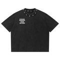 Unisex Washed Boxy Studded T-Shirt