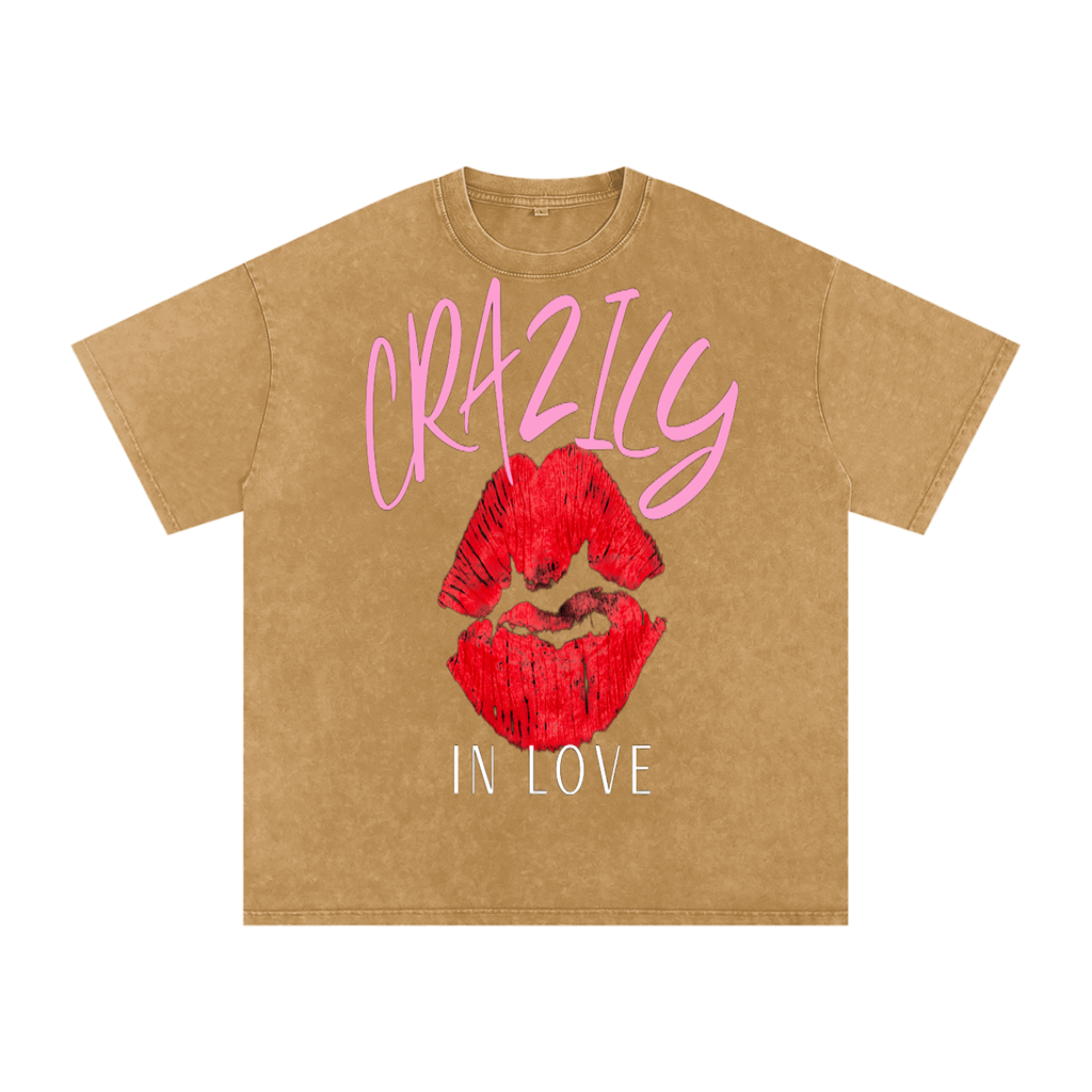 Snow Washed Oversized Cotton T-Shirt