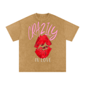 Snow Washed Oversized Cotton T-Shirt