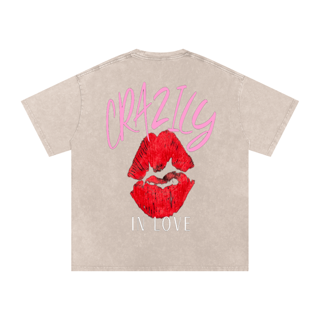 Snow Washed Oversized Cotton T-Shirt