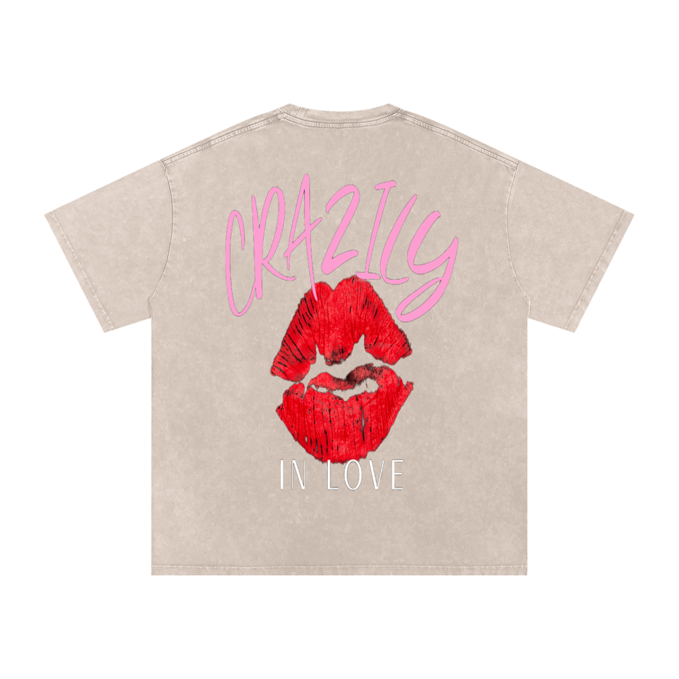 Snow Washed Oversized Cotton T-Shirt