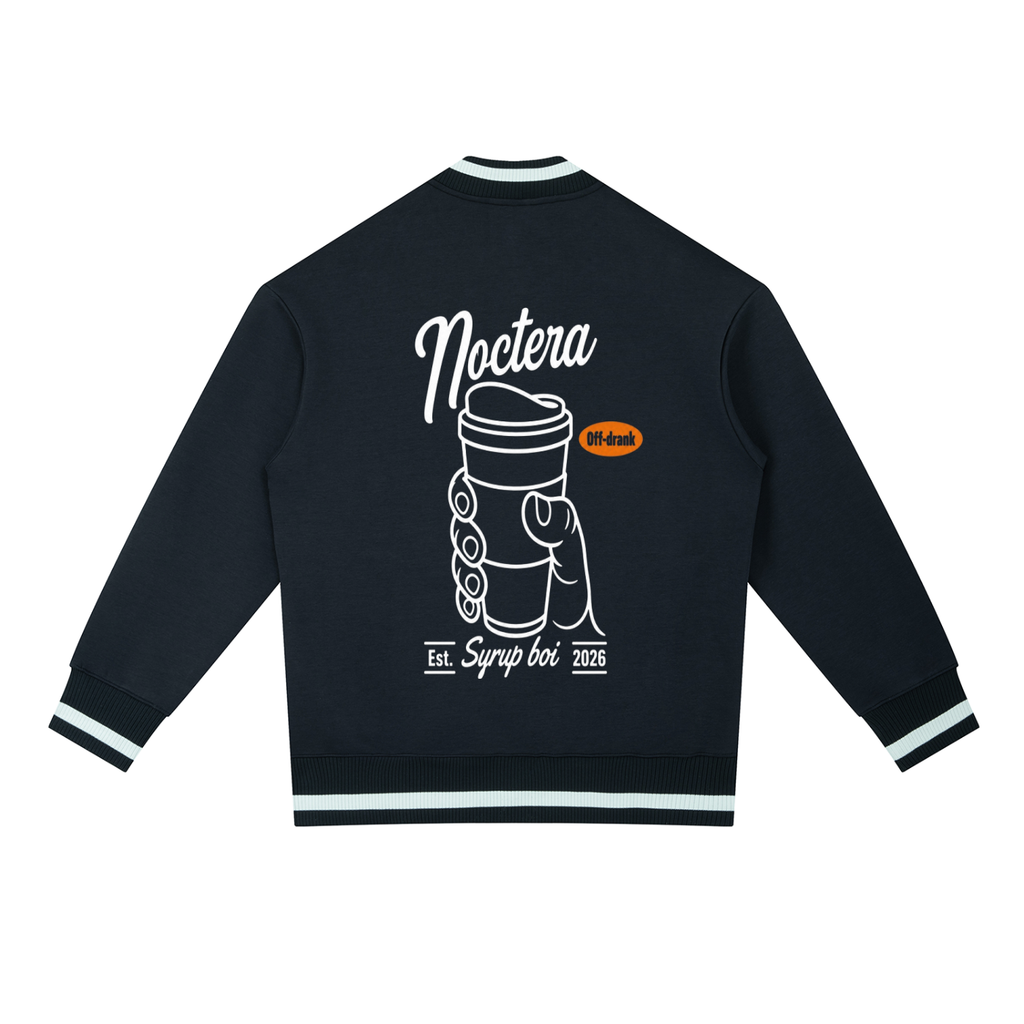 Contrast Piping Zip Bomber Jacket