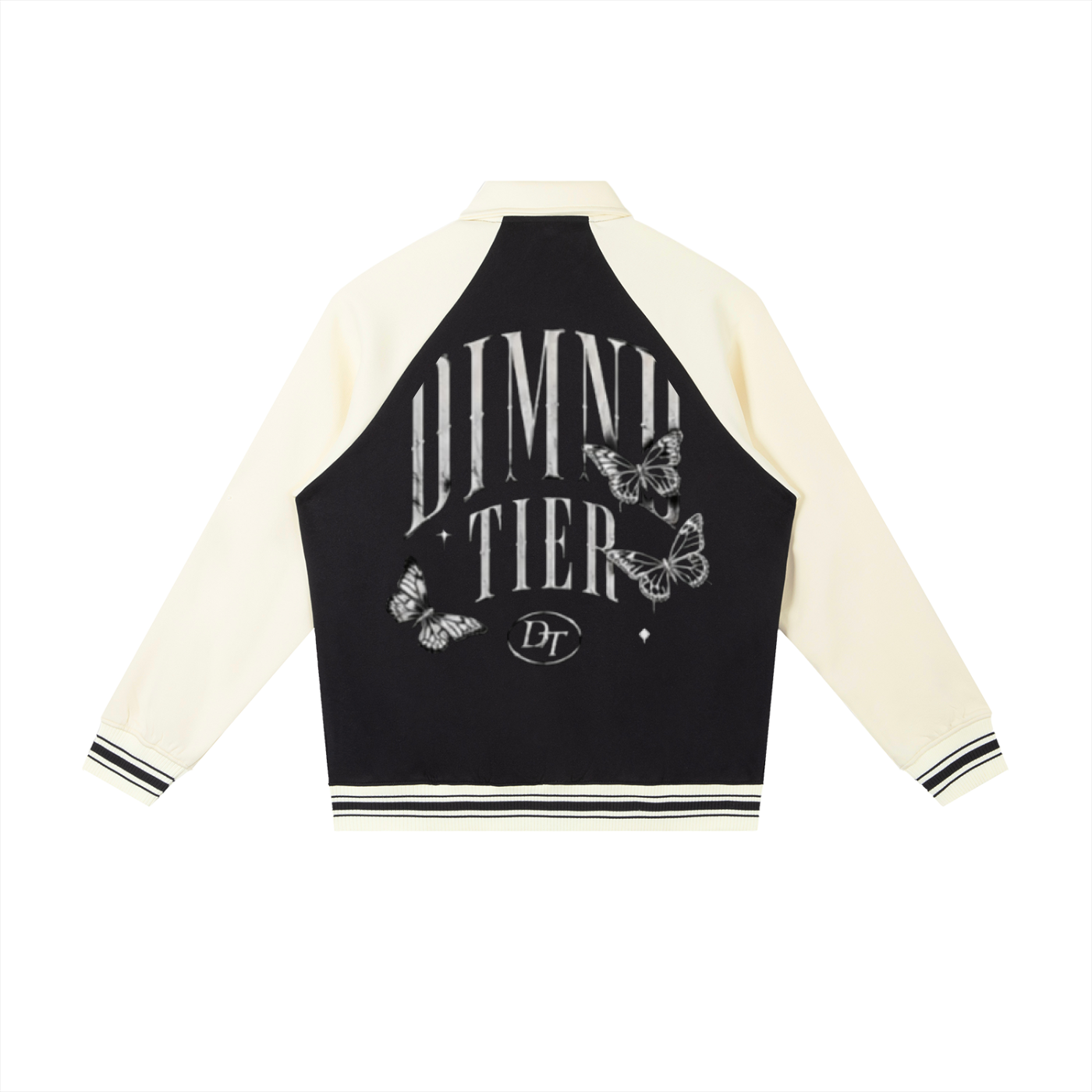 Contrast Raglan Sleeve Baseball Jacket