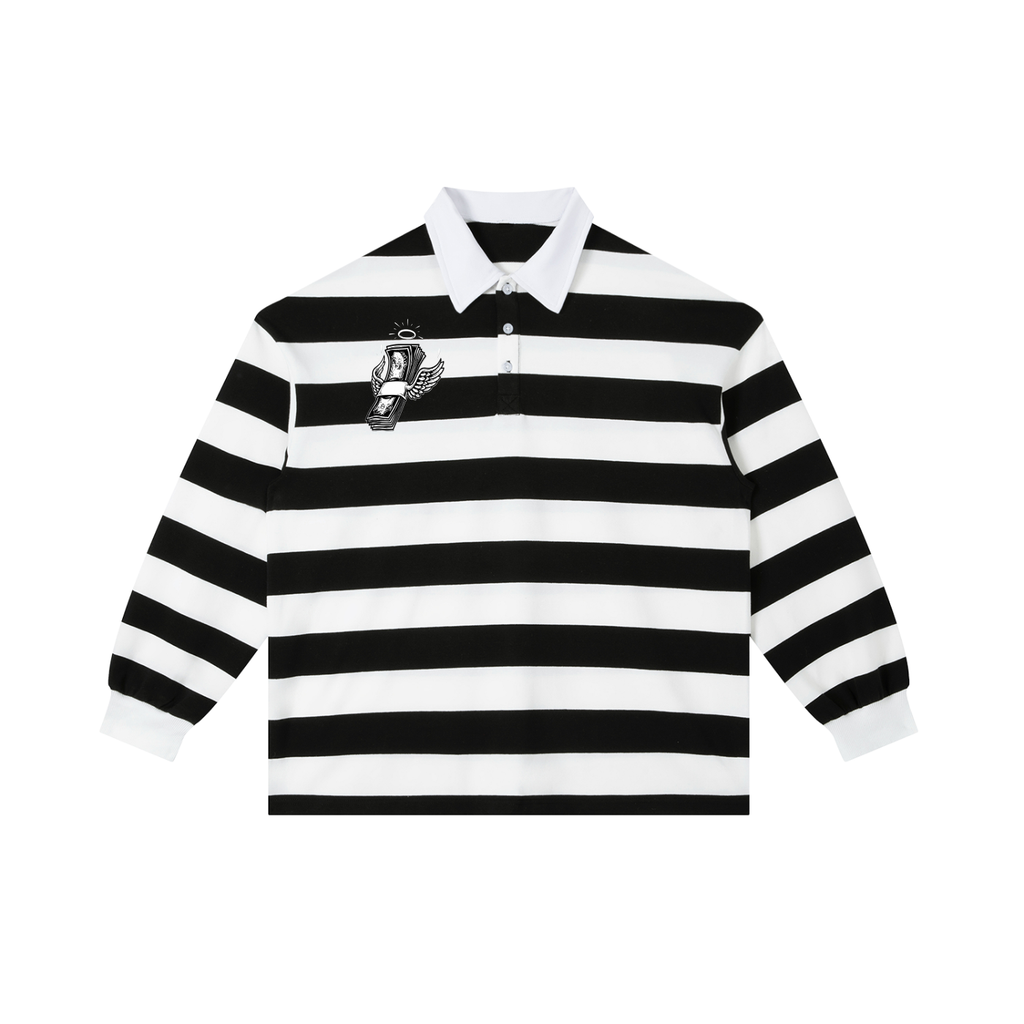 Color Block Stripe Polo Shirt