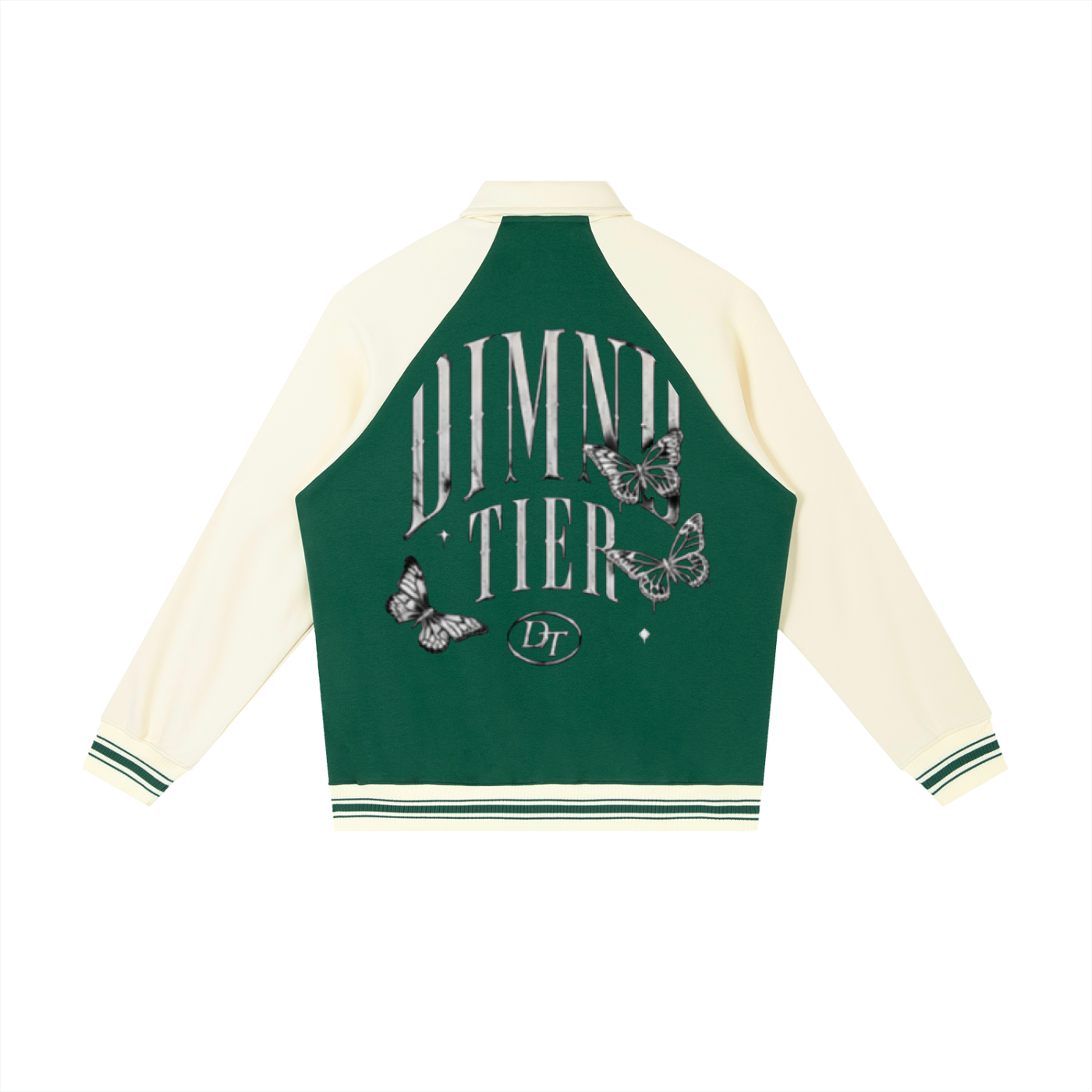 Contrast Raglan Sleeve Baseball Jacket