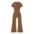 Women’s Tight Flared Leg Quarter-Zip Jumpsuit