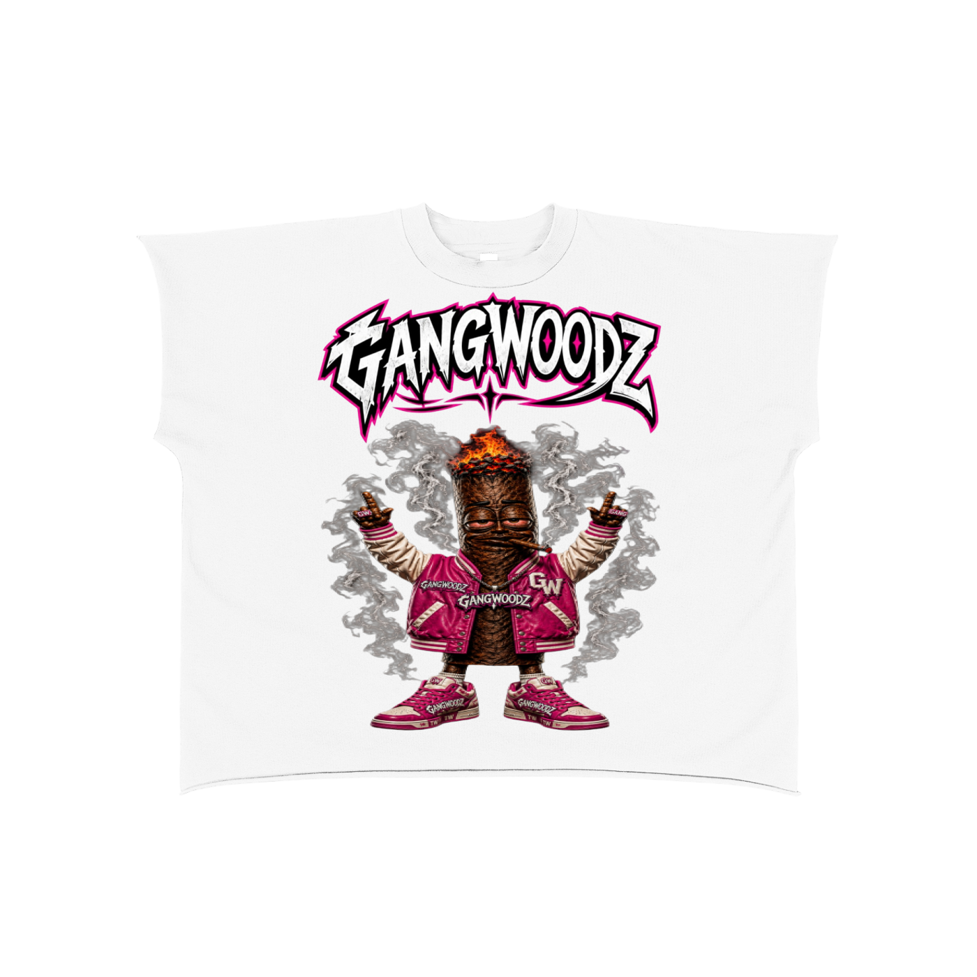 Raw Edge Boxy Non-Shrink T-Shirt