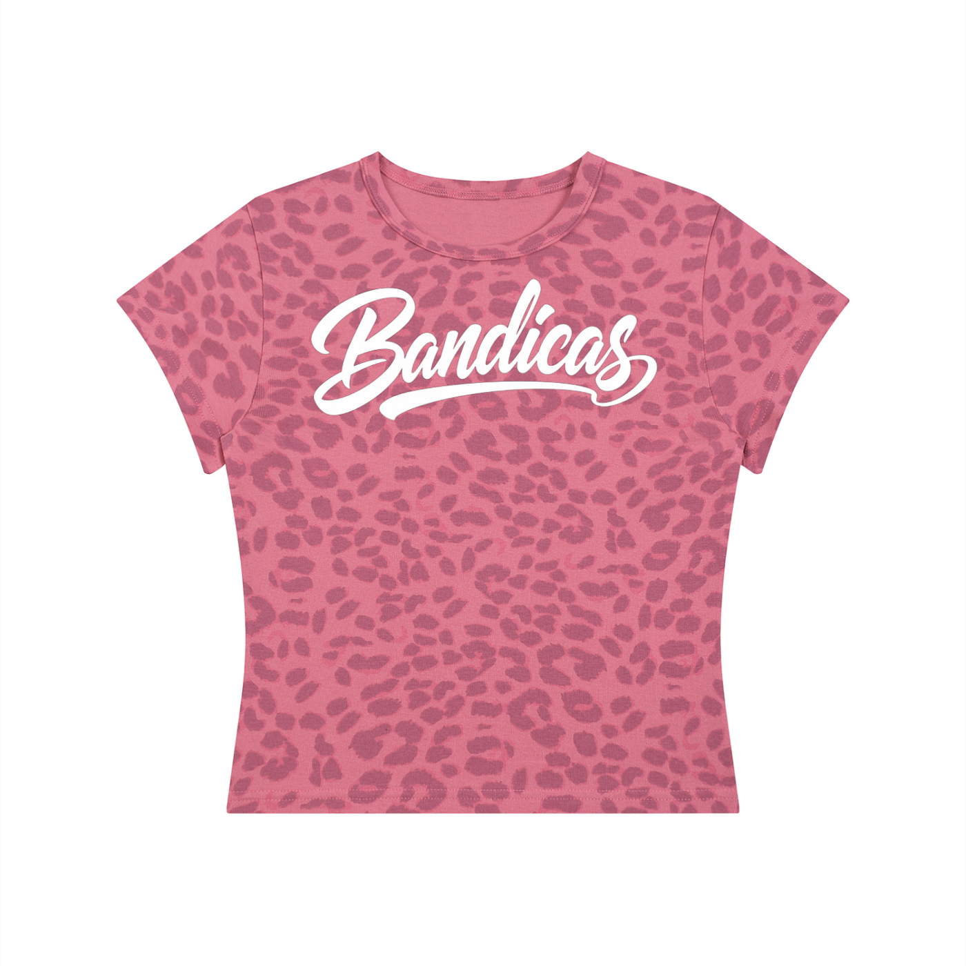 Women’s Leopard Print Crop T-Shirt