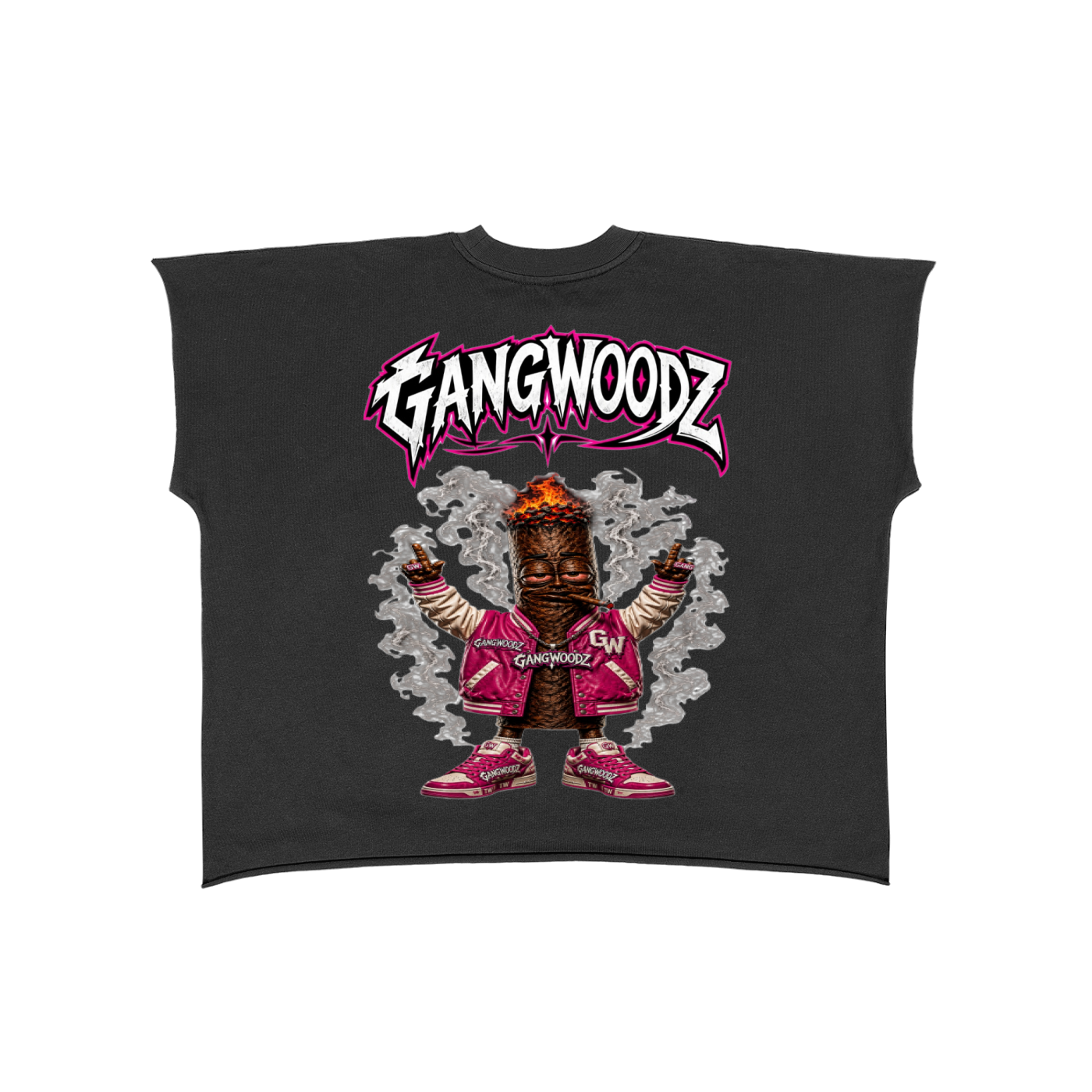 Raw Edge Boxy Non-Shrink T-Shirt