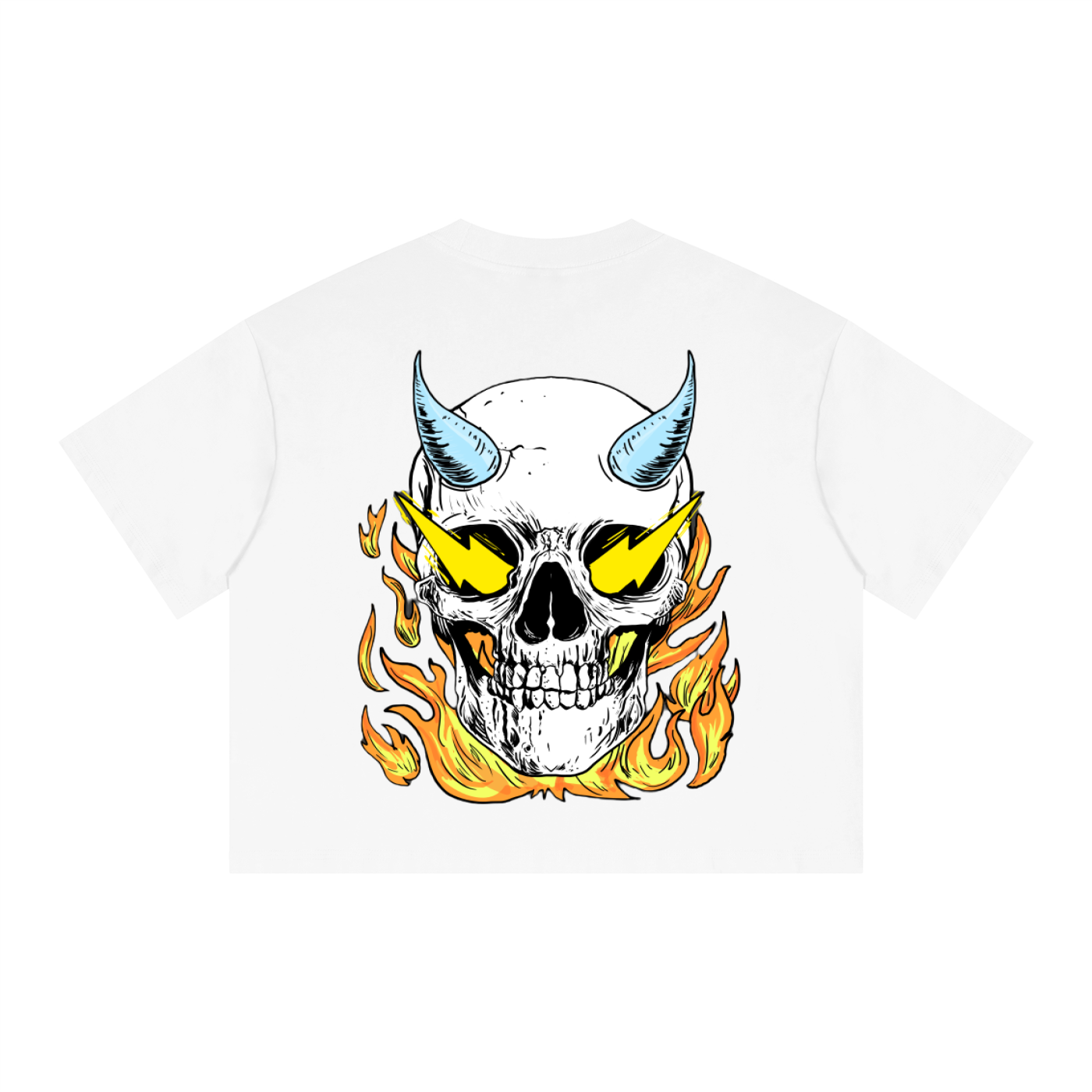 Unisex Boxy Drop Shoulder Crop T-Shirt