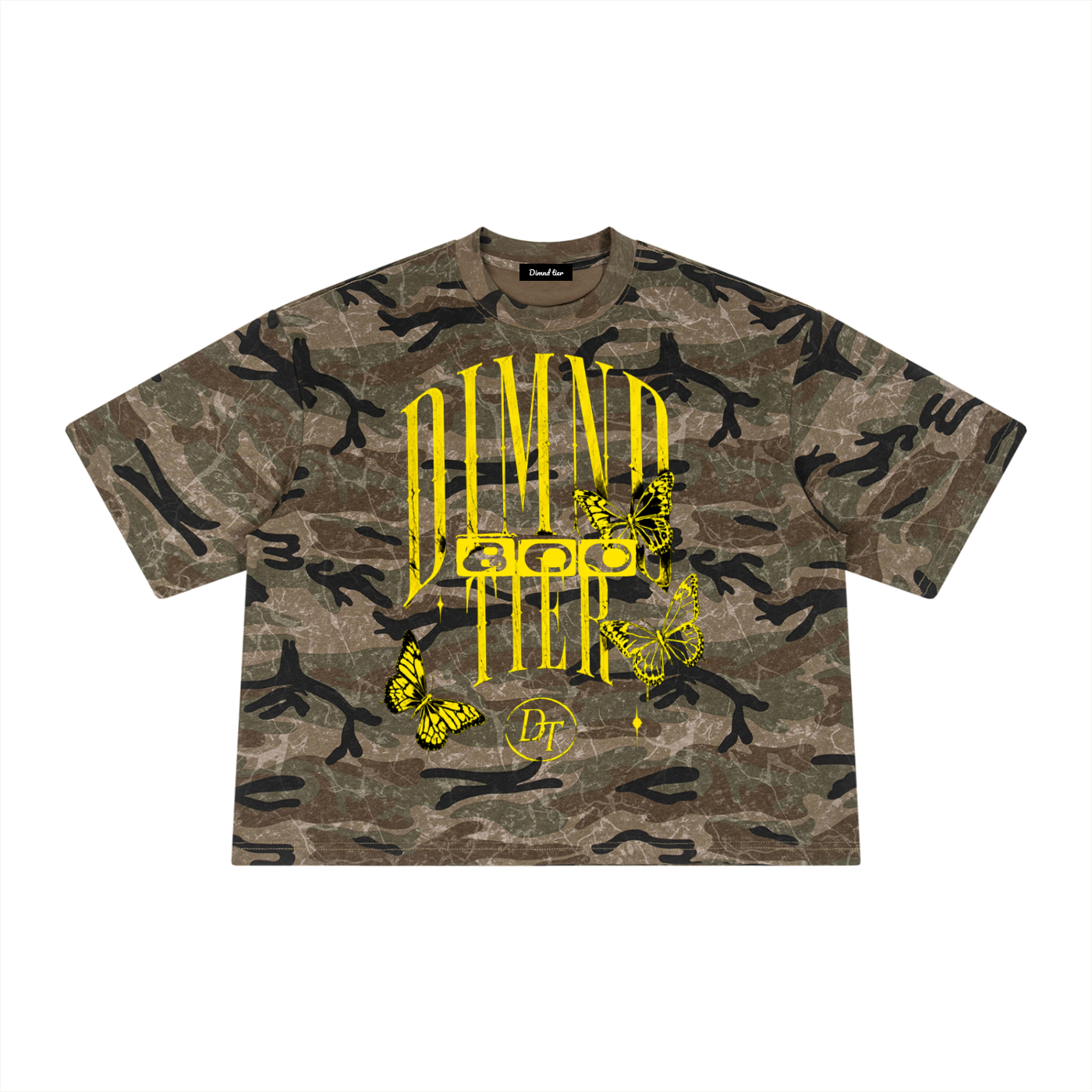Unisex Boxy Camo Print T-Shirt