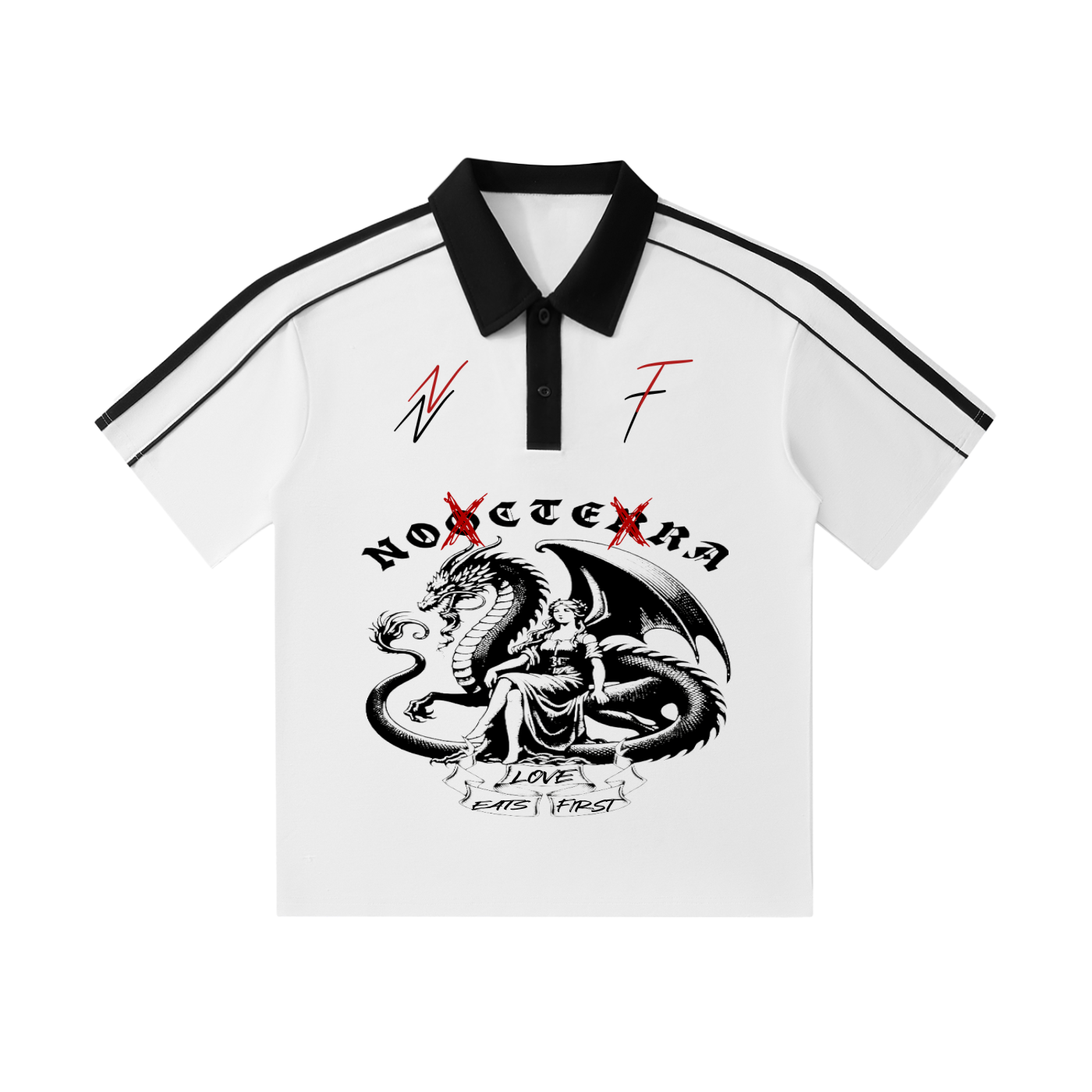 Contrast Collar Short-Sleeve Polo Shirt