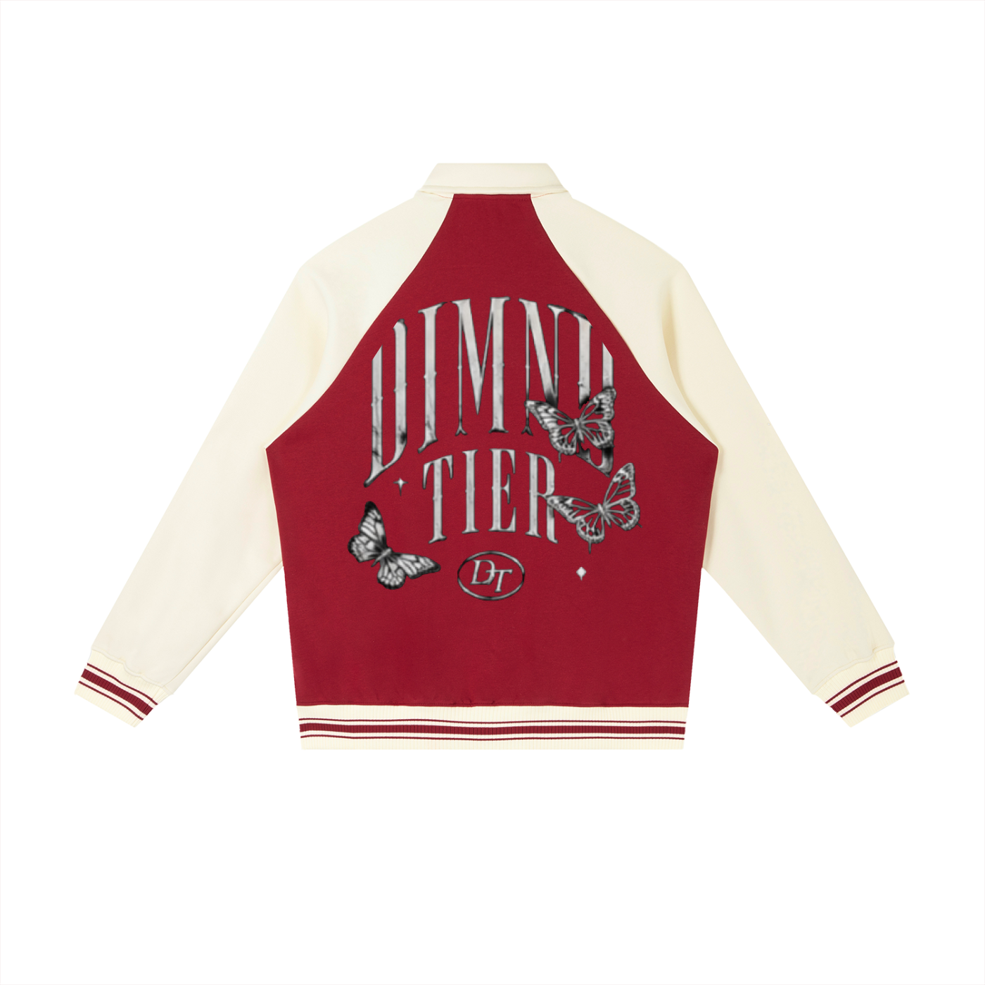 Contrast Raglan Sleeve Baseball Jacket